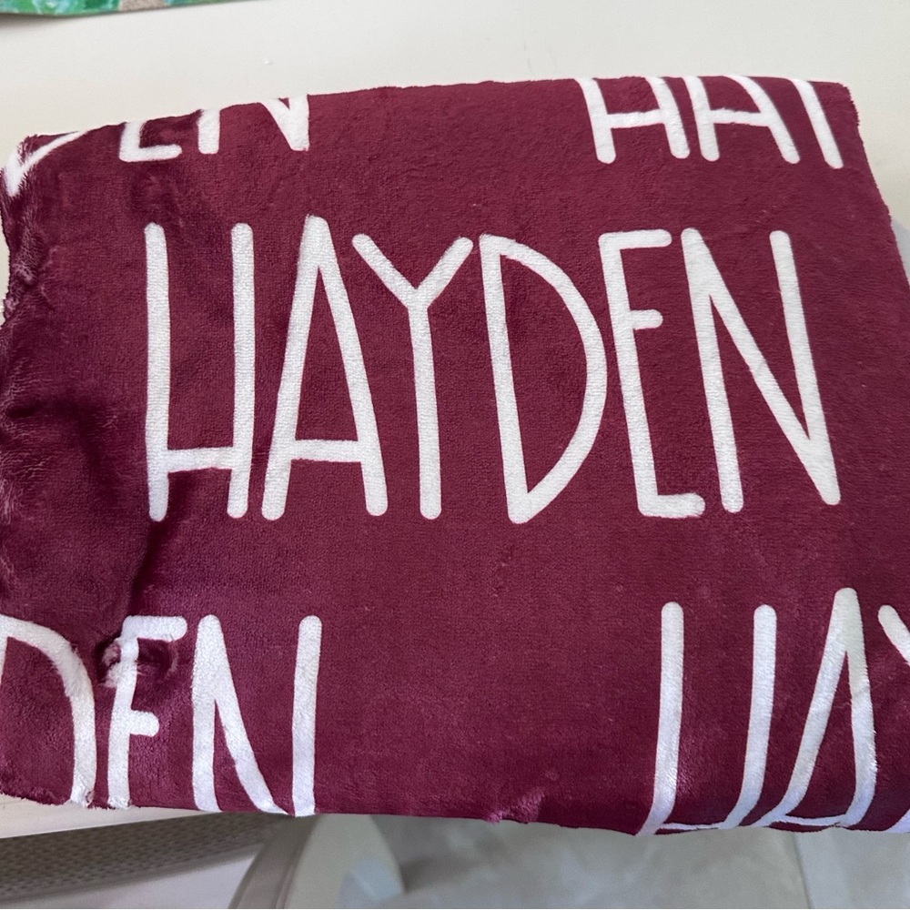 Caden Lane Soft Minky Blanket Personalized Hayden